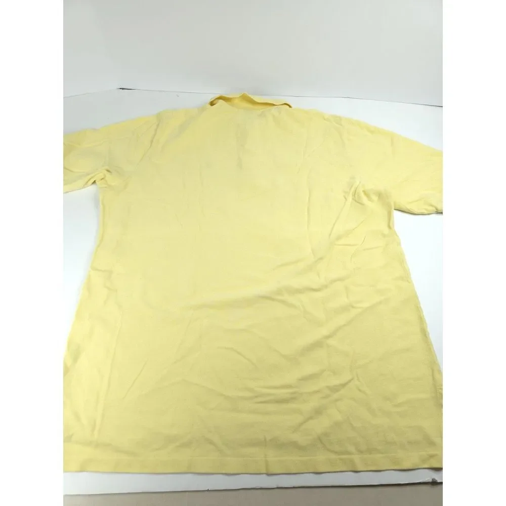 Vtg Polo Golf Shirt Mens 2XL‎ Yellow Blue Pony Short Sleeve Golf